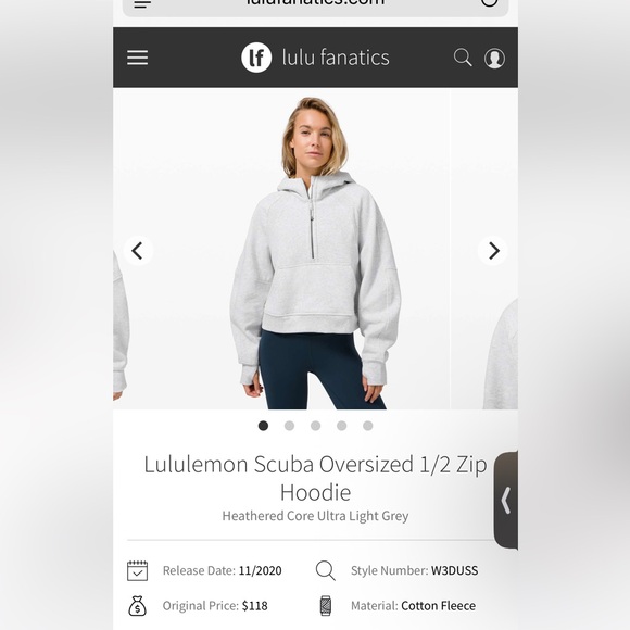 57. Lululemon Athletica Ultra Light Heathered Gray Scuba Hoodie EUC - Picture 1 of 6